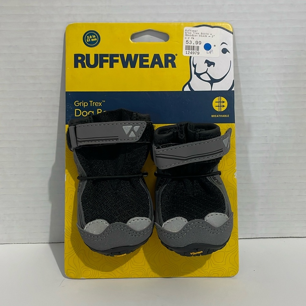 NWT Ruffwear Grip Trex Dog Boots Black 2.0 IN 51 MM Shoes Puppy Boot